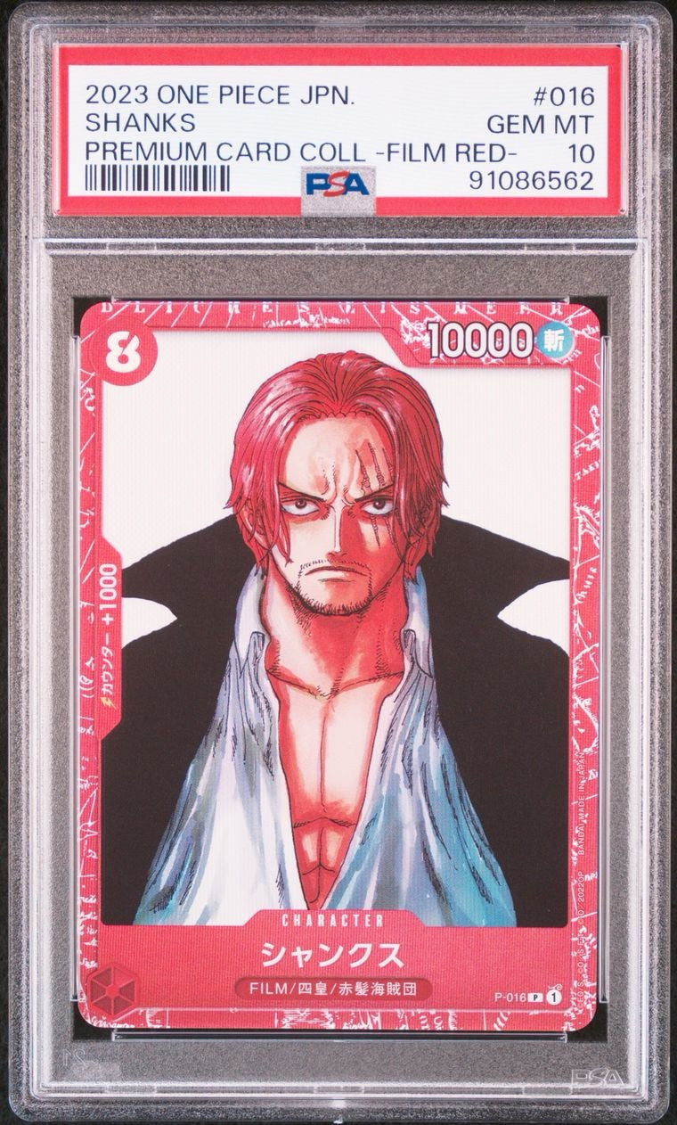 One Piece Shanks Premium Card Collection Film Red PSA 10