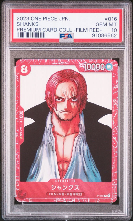 One Piece Shanks Premium Card Collection Film Red PSA 10