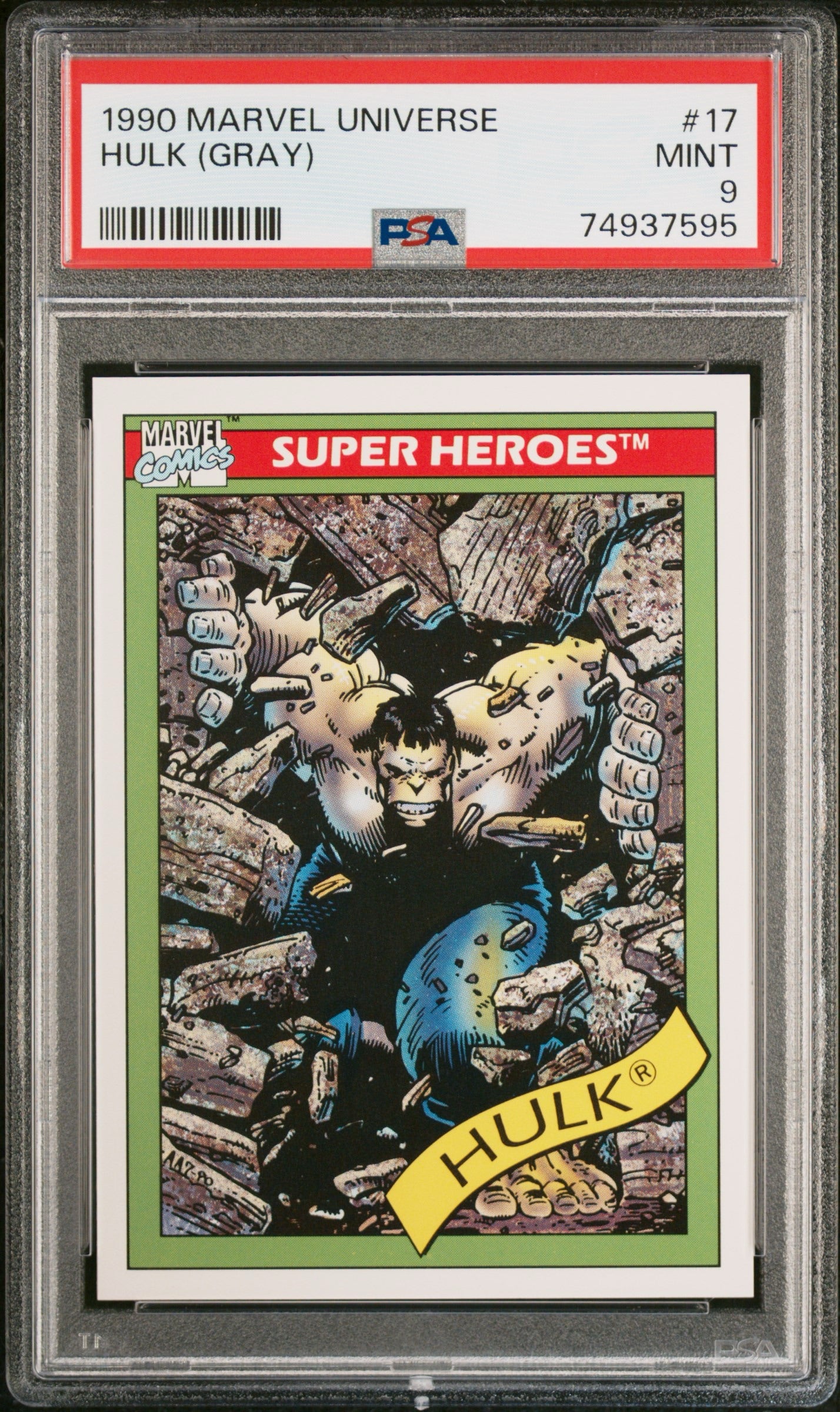 1990 Marvel Universe Hulk PSA 9