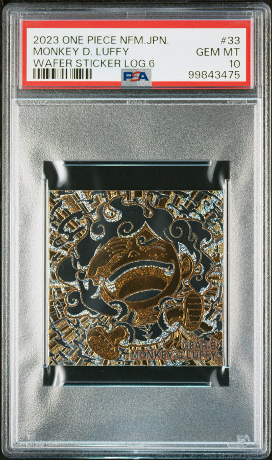 One Piece Monkey D. Luffy Gear 5 Wafer Sticker PSA 10