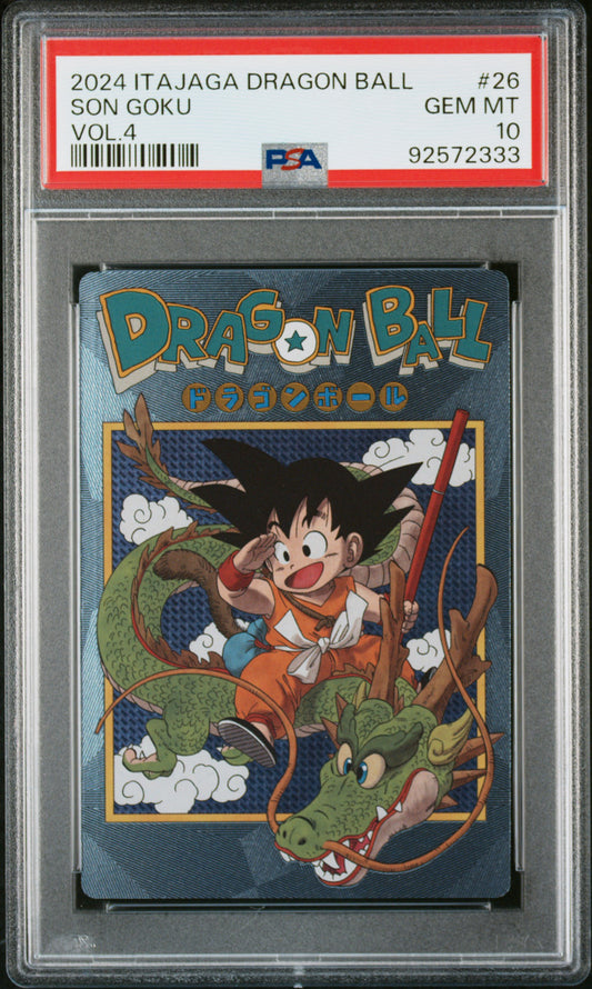 Dragon Ball Itajaga Vol. 4 Son Goku Consecutive Set PSA 10