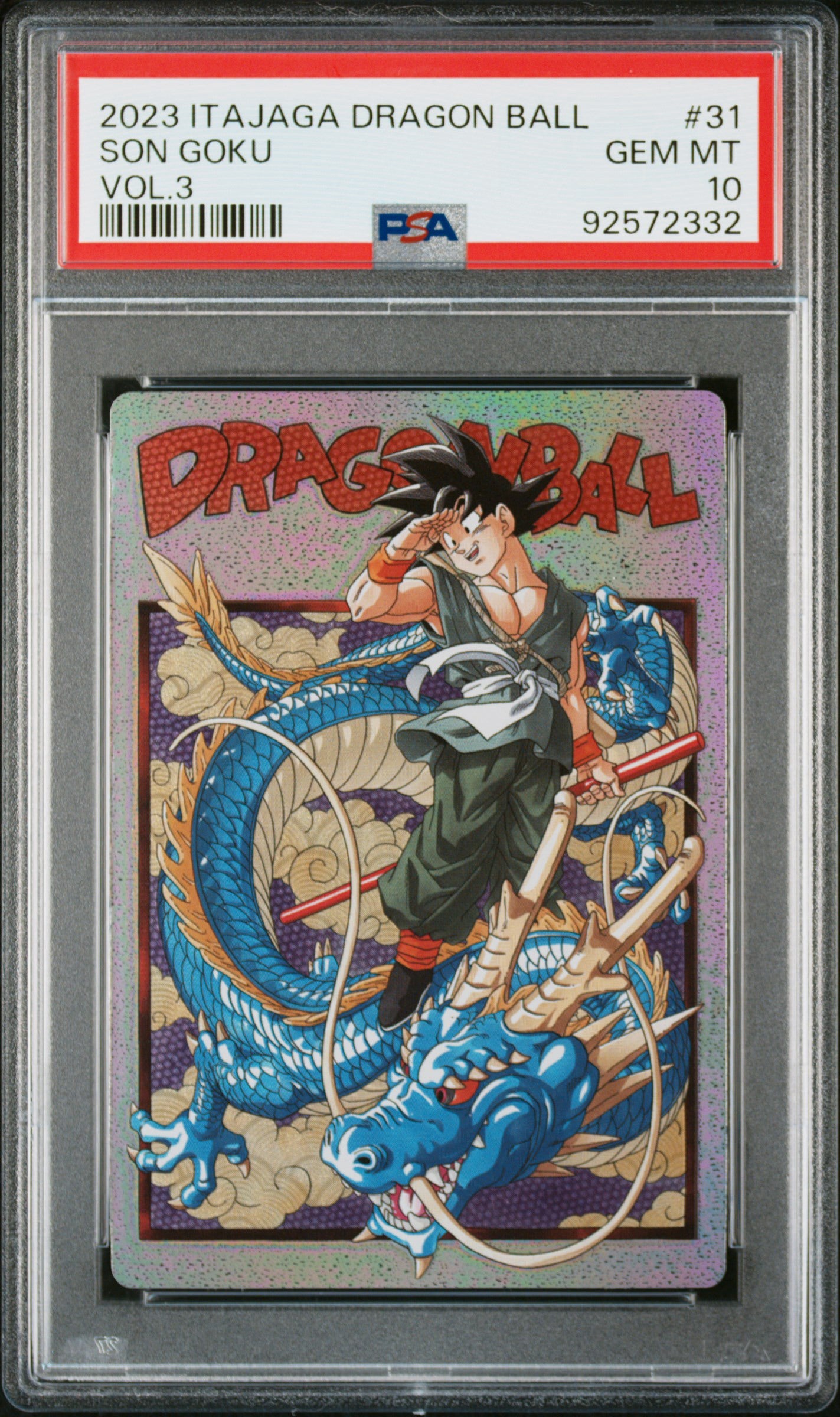 Dragon Ball Itajaga Vol. 4 Son Goku Consecutive Set PSA 10