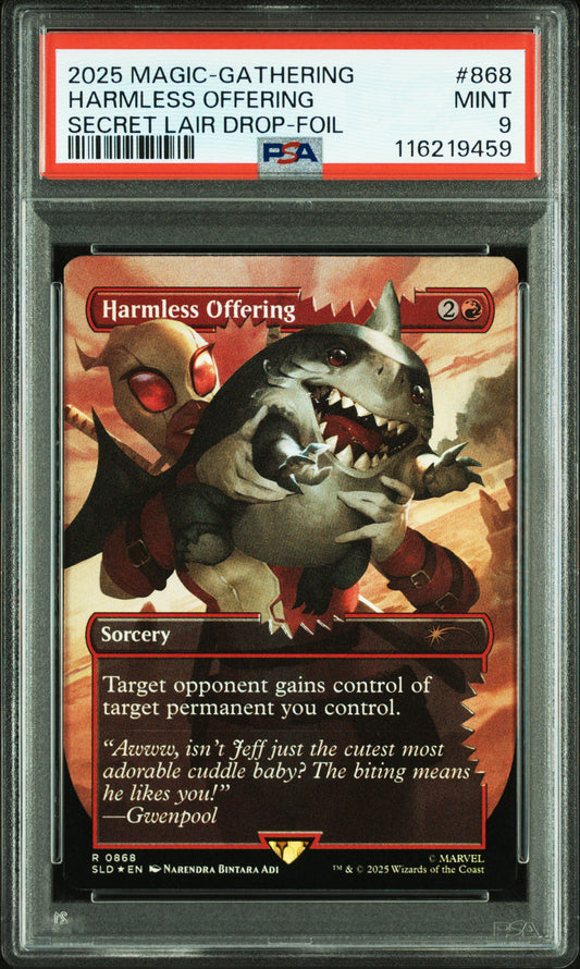 MTG Secret Lair Deadpool Harmless Offering Foil PSA 9
