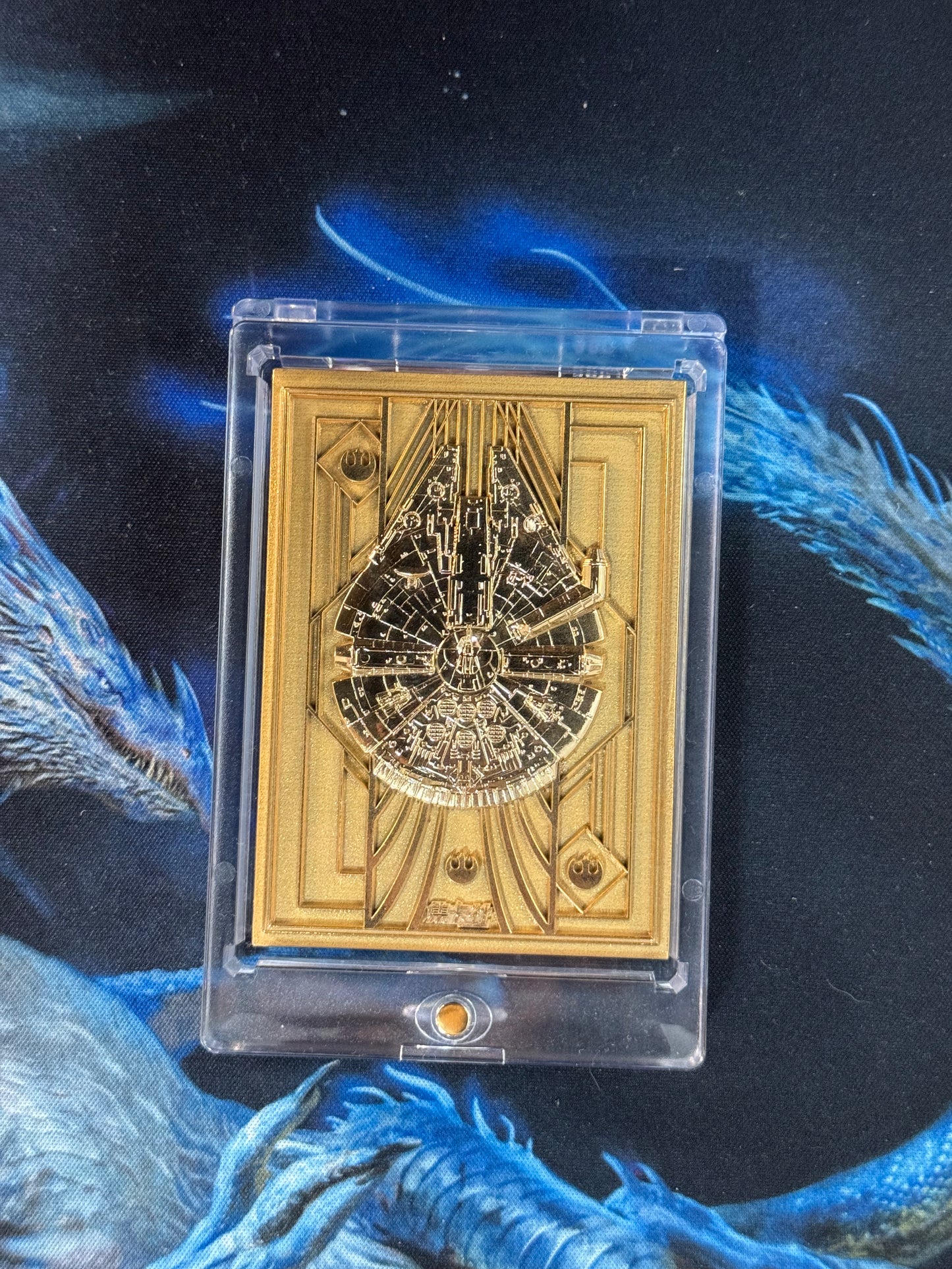 2023 Star Wars CardFun Global Art Gold Metal Card Millennium Falcon