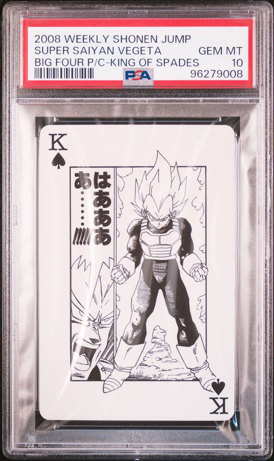Weekly Shonen Jump Super Saiyan Vegeta Playing Cards PSA 10